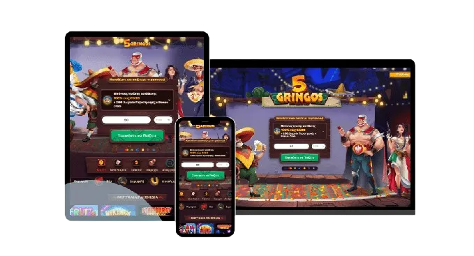 Capture d'écran de l'app 5Gringos Casino